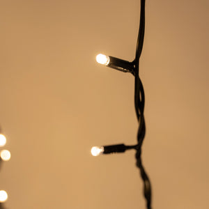 10m w 1m Drops Golden Warm White Icicle Fairy Lights - Self Pick-up - Event Fairy Light Hire Brisbane