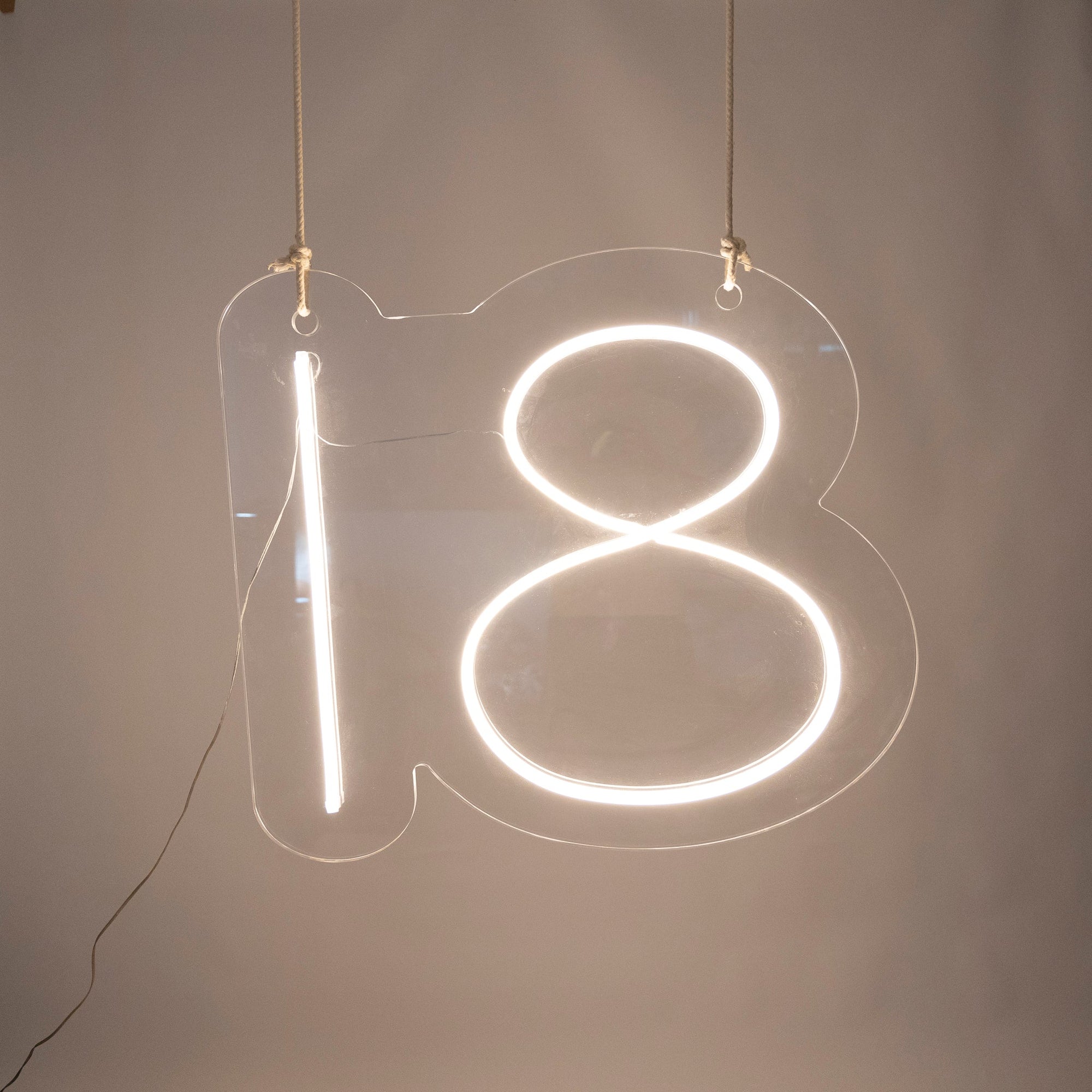 18 Neon Sign - Birthday Neon Sign Hire Brisbane