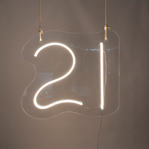 21 Neon Sign - Birthday Neon Sign Hire Brisbane