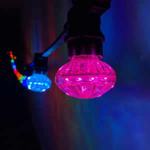 Rainbow Cabochon Festoon Lighting (0.5m Bulb Spacing)