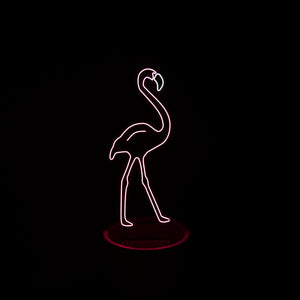 X-Large Pink Flamingo In Pot Neon