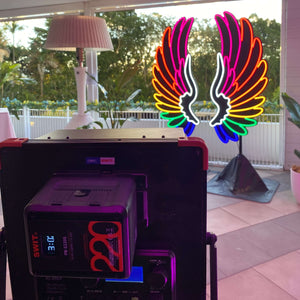 Angel Wings Colourful Neon - Event Hire Brisbane