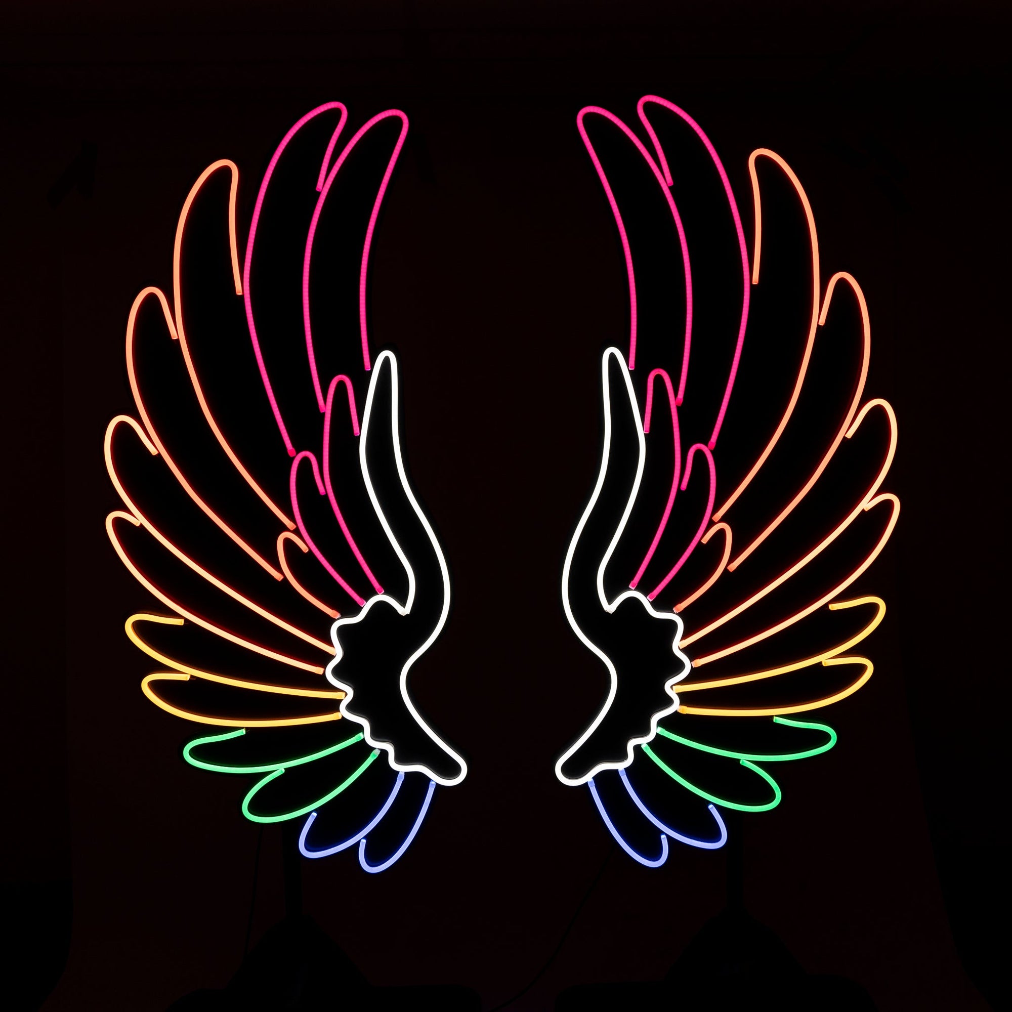 Angel Wings Colourful Neon - Event Hire Brisbane