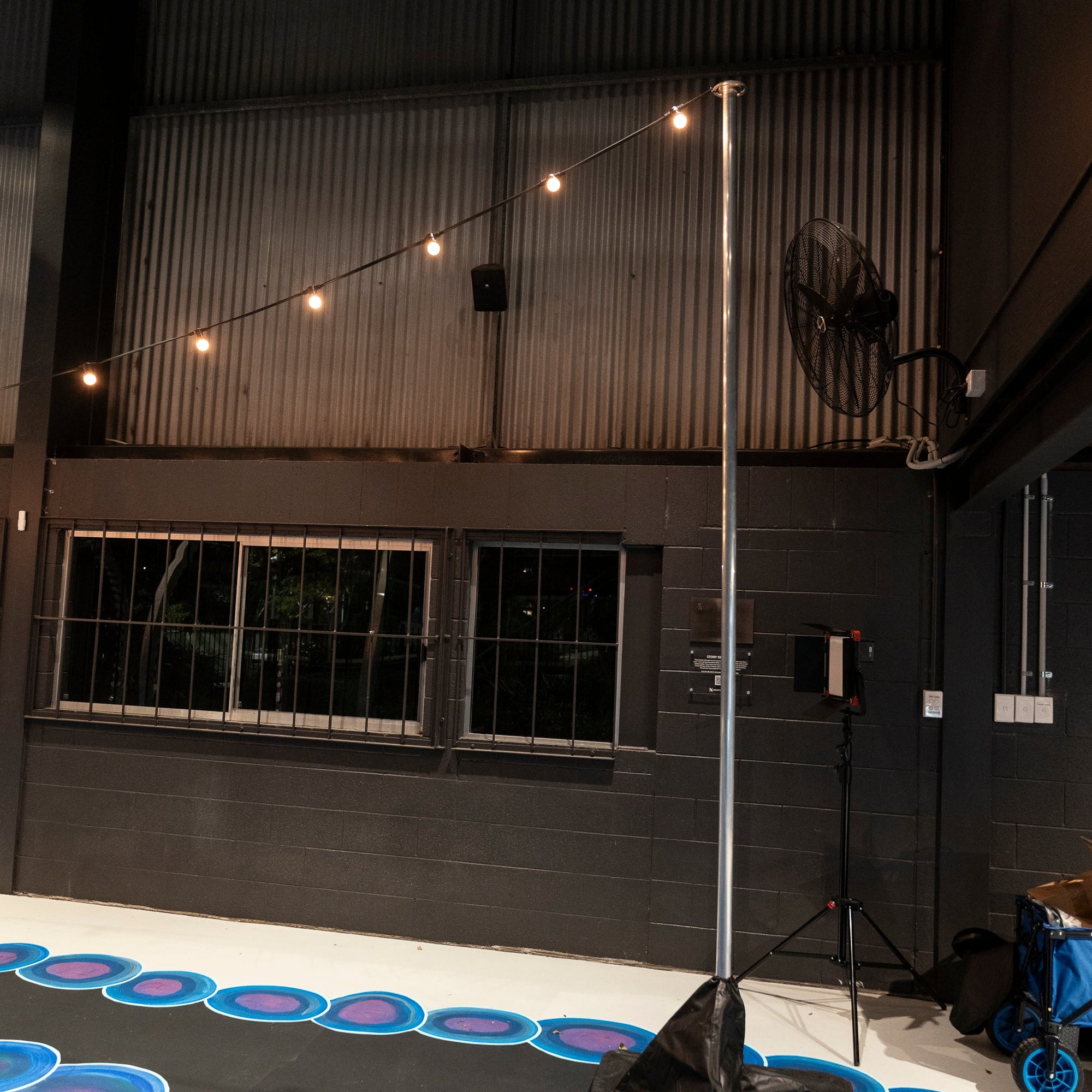 3.5m Festoon Pole and Stand - Festoon Lighting Hire Brisbane