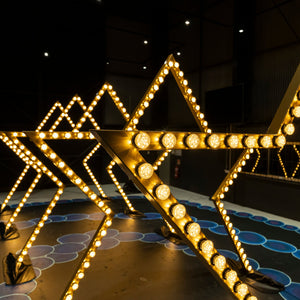 GIANT 3.5m Bulbed Star Arches (Set of 5) - Event Hire Brisbane