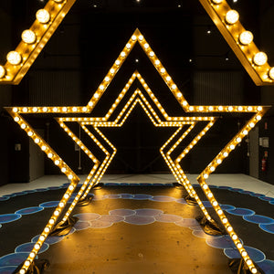 GIANT 3.5m Bulbed Star Arches (Set of 5) - Event Hire Brisbane