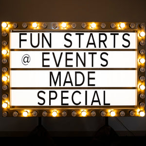 GIANT Gold 1950’s Lightbox Vintage w Interchangeable Letters - Event Sign Hire Brisbane