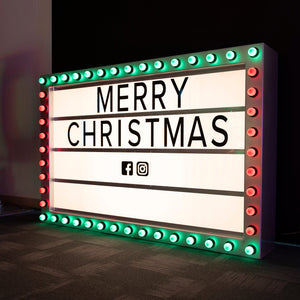 GIANT Silver 1950’s Lightbox Vintage w Interchangeable Letters - Event Hire Brisbane