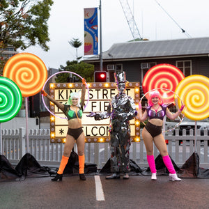 GIANT Yellow Lollipops Neon - Neon Sign Hire Brisbane