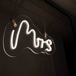 Mrs & Mrs Neon Sign - Wedding Neon Sign Hire Brisbane