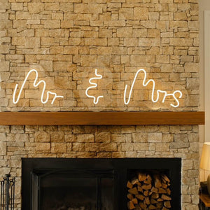 Mrs & Mrs Neon Sign - Wedding Neon Sign Hire Brisbane