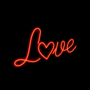 Red Neon Love Sign - Neon Sign Hire Brisbane