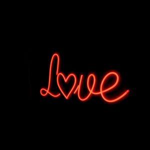 Red Neon Love Sign - Neon Sign Hire Brisbane