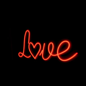 Red Neon Love Sign - Neon Sign Hire Brisbane