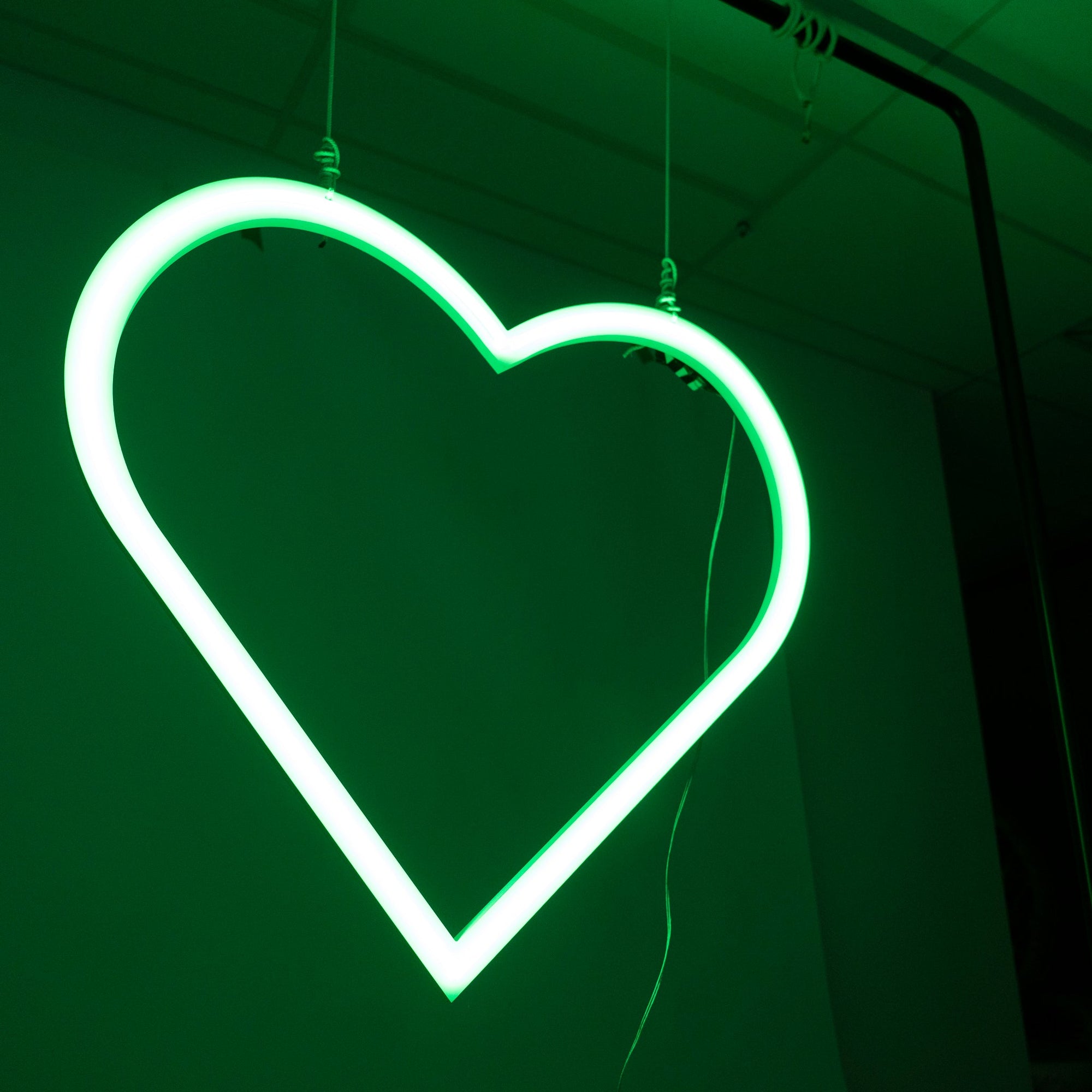 Skinny Heart Pixel Neon - Neon Sign Hire Brisbane