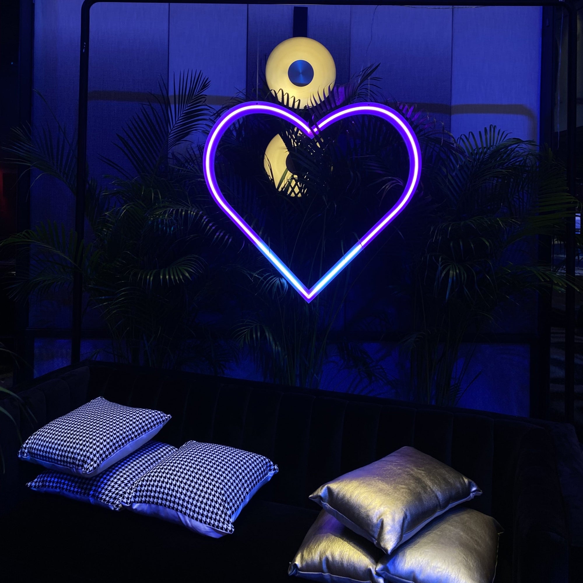 Skinny Heart Pixel Neon - Neon Sign Hire Brisbane