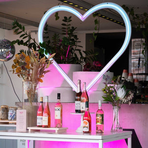 Skinny Heart Pixel Neon - Neon Sign Hire Brisbane