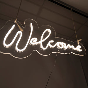 Welcome Neon Sign - Neon Sign Hire Brisbane